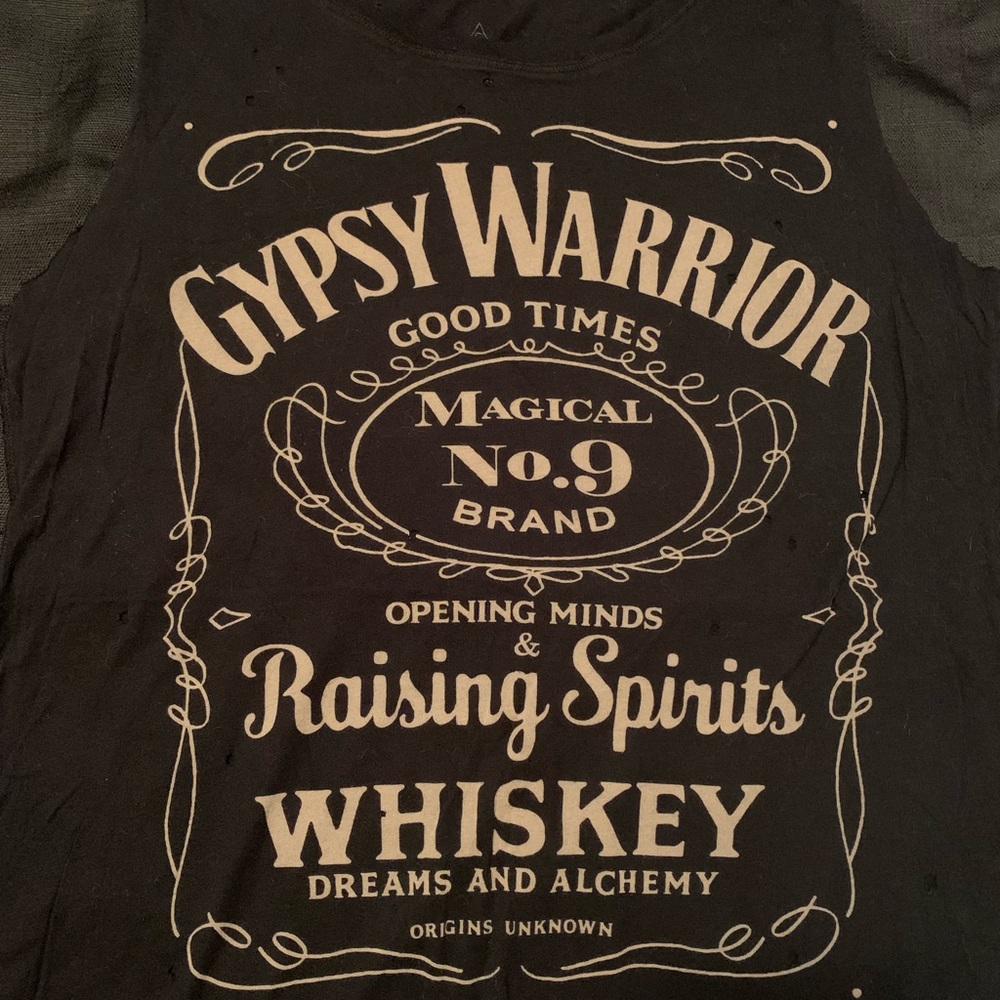 Gypsy Warrior distressed tank (LG) - Jack Daniels!